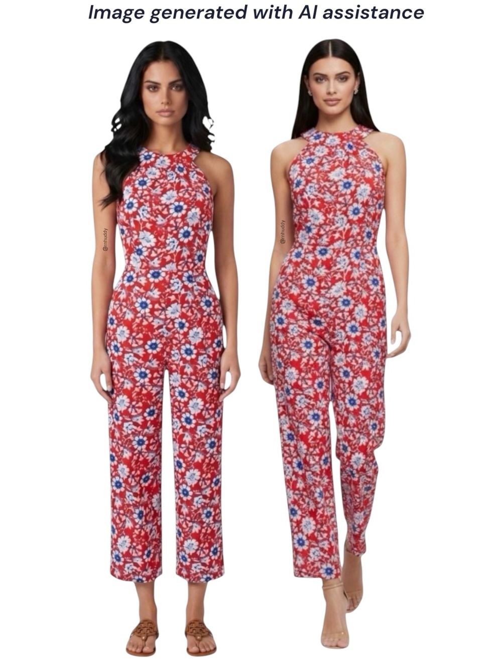 LOFT size 14 floral halter wide leg crop jumpsuit with pockets